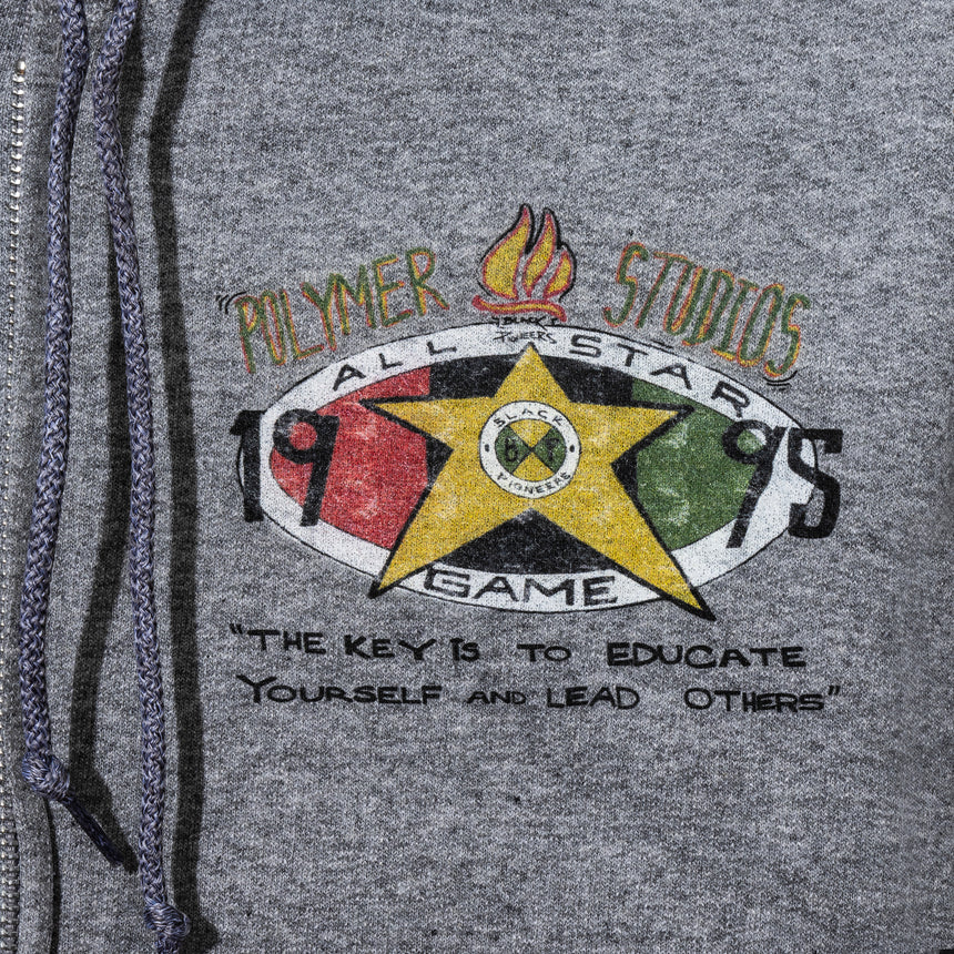 Grey Black Pioneer Hooded Sweatshirt