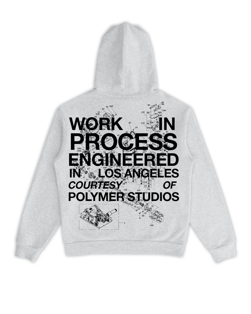 Grey Screen Printer's "Process" Hooded Sweatshirt
